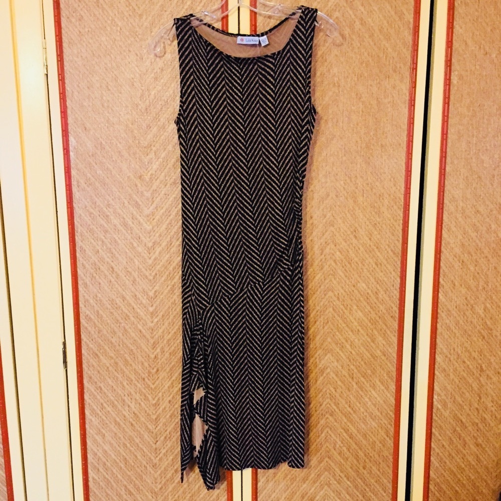 Lila Kass 100% Silk Dress Black sz 8 sleeveless